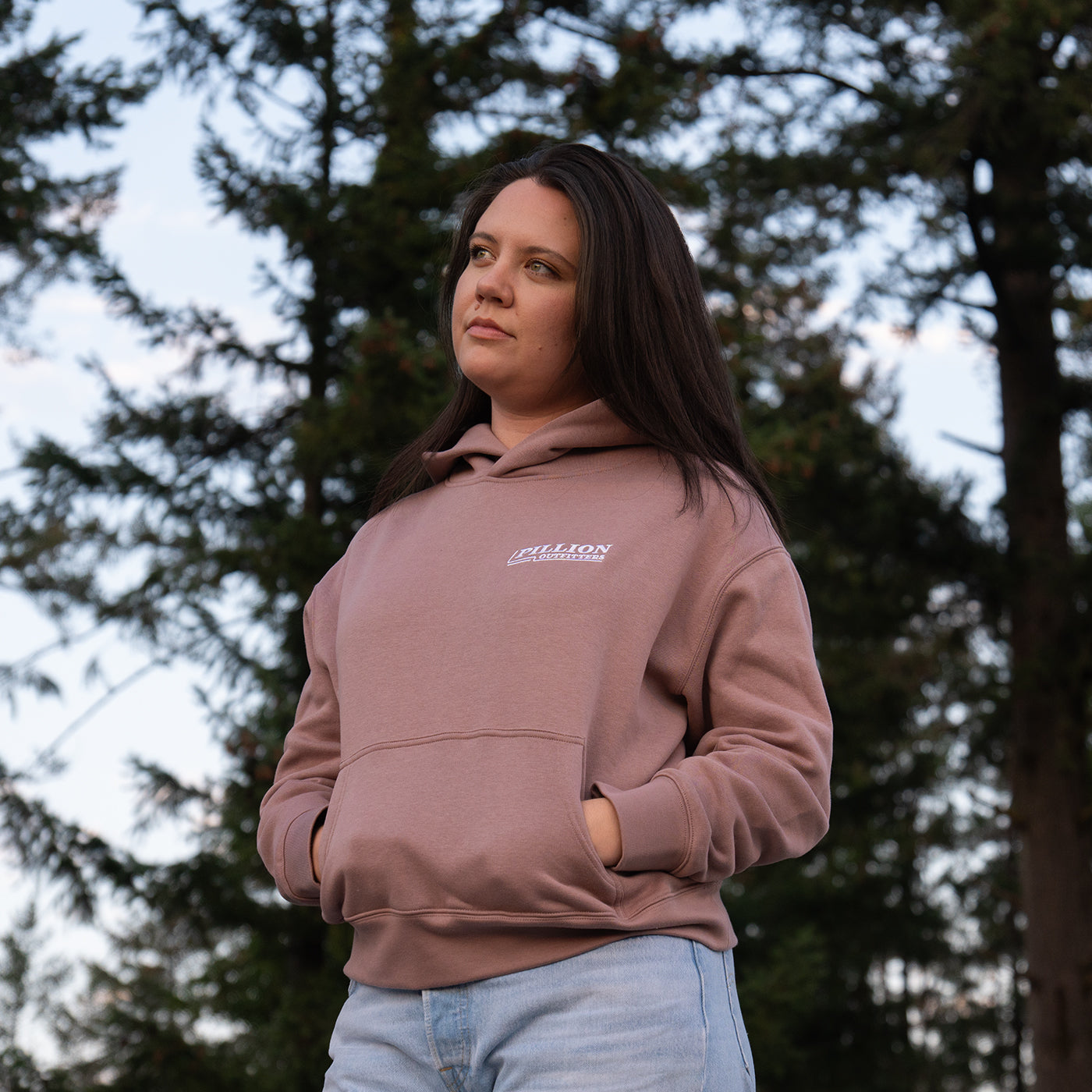 Women's Semi-Crop Hoodie - Hazy Rose